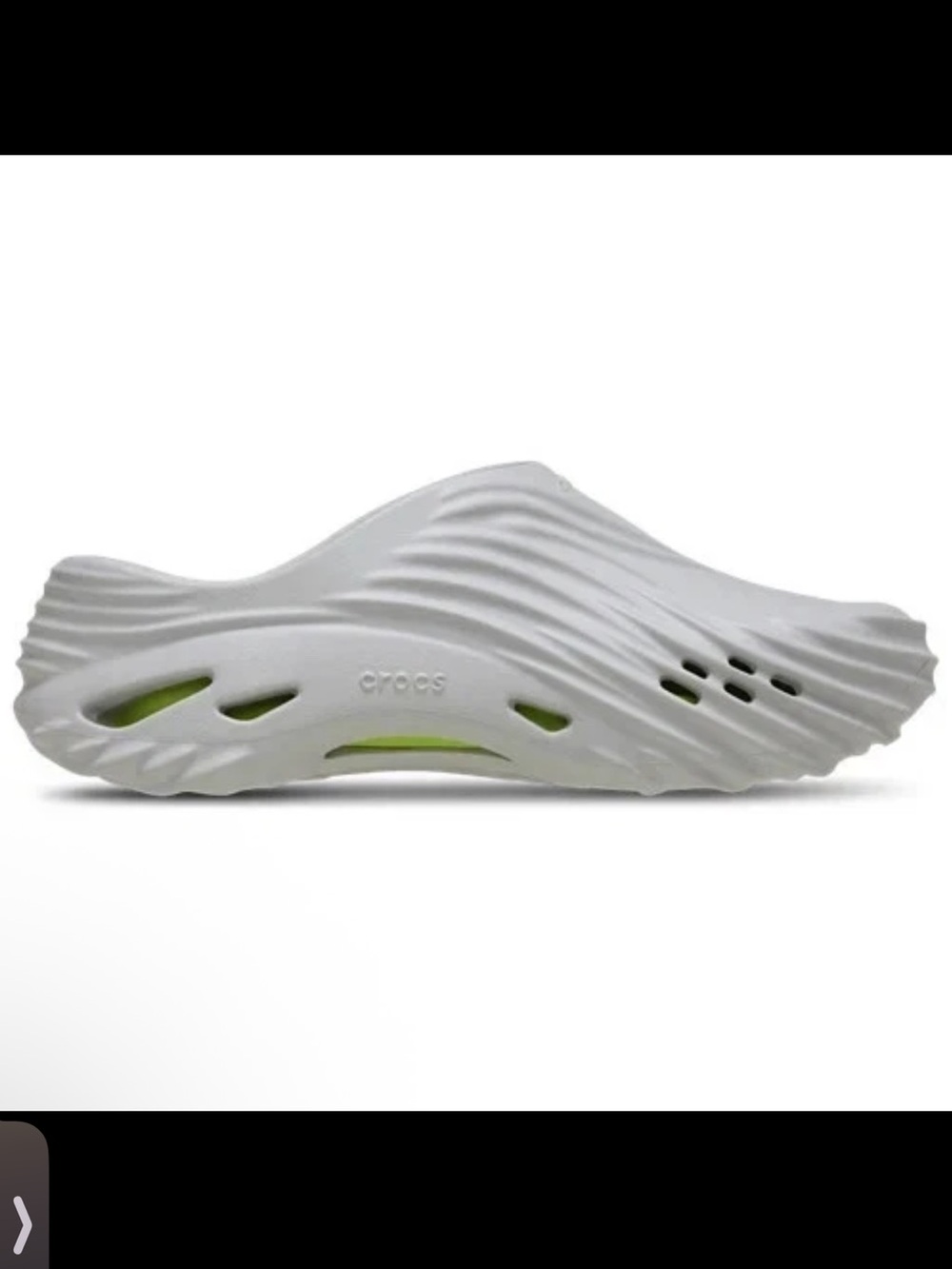NEW Crocs Echo Wave Clogs Atmosphere Grey Lime Punch Slip On Slides